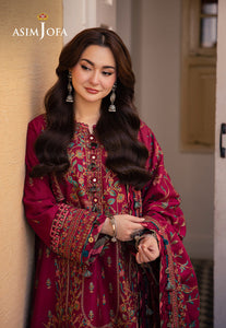 Asim Jofa | Pashmina | Embroidered Twill |AJKI-10