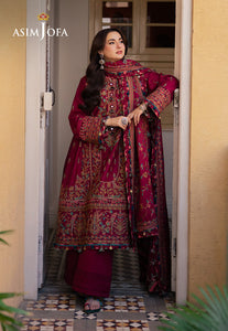 Asim Jofa | Pashmina | Embroidered Twill |AJKI-10