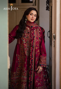 Asim Jofa | Pashmina | Embroidered Twill |AJKI-10