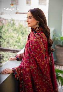 Asim Jofa | Pashmina | Embroidered Twill |AJKI-10