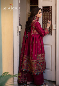 Asim Jofa | Pashmina | Embroidered Twill |AJKI-10