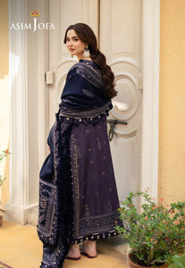 Asim Jofa | Pashmina | Embroidered Twill |AJKI-05