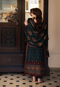 Asim Jofa | Pashmina | Embroidered Twill |AJKI-01