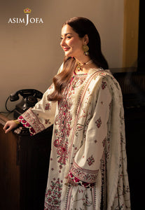 Asim Jofa | Pashmina | Embroidered Twill | AJKI-08