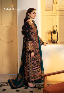 Asim Jofa | Pashmina | Embroidered Twill | AJKI-06