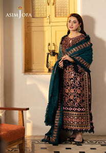 Asim Jofa | Pashmina | Embroidered Twill | AJKI-06