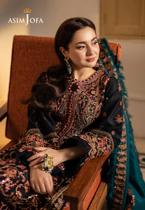 Asim Jofa | Pashmina | Embroidered Twill | AJKI-06