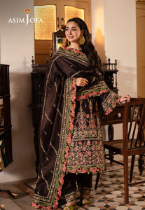 Asim Jofa | Pashmina | Embroidered Twill |AJKI-09