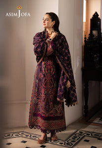 Asim Jofa | Pashmina | Embroidered Twill |AJKI-02