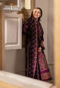 Asim Jofa | Pashmina | Embroidered Twill |AJKI-02