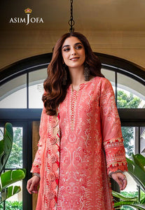 Asim Jofa | Luxury CAMBRIC 3 PCS '24 | AJFILE-07