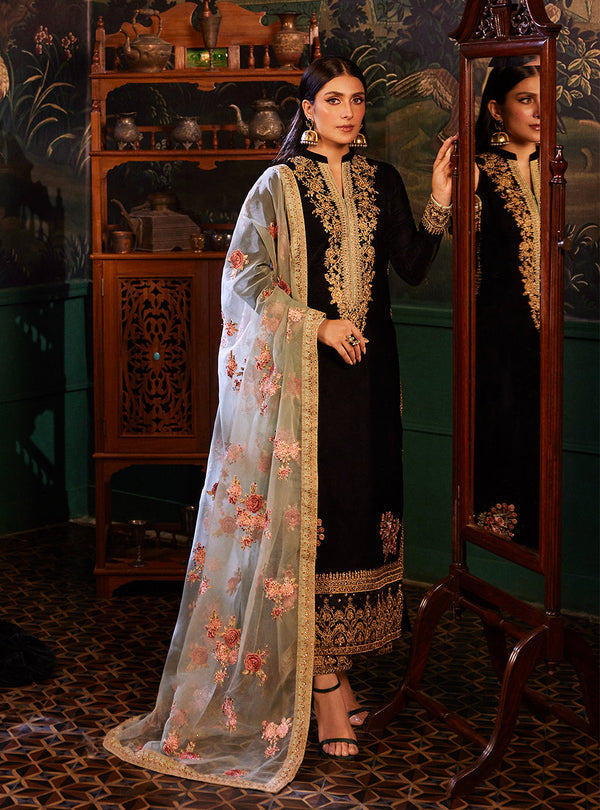 Pakistani fashion velvet designer suits