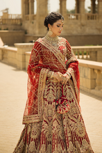 Load image into Gallery viewer, Buy Erum Khan | JAHAN VOL II LUXURY EMBROIDERED  WEDDING COLLECTION 2023 from our website. We have various PAKISTANI DRESSES ONLINE IN UK. Get your unstitched or customized PAKISATNI BOUTIQUE IN UK, USA, FRACE , QATAR, DUBAI from Lebaasonline @ SALE