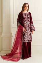 Load image into Gallery viewer, Buy Baroque Embroidered Velvet Collection Slik from Lebaasonline Pakistani Clothes Stockist in UK @ best price- SALE ! Shop Baroque Chantelle ‘24, Baroque PK Summer Suits, Pakistani Clothes Online UK for Wedding, Party &amp; Bridal Wear. Indian &amp; Pakistani Summer Dresses by BAROQUE in the UK &amp; USA at LebaasOnline.