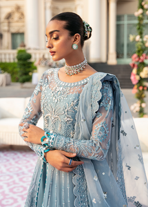 GULAAL | Embroidered Chiffon Pakistani designer dress is available @lebaasonline. The Pakistani Wedding dresses of Maria B, Gulaal can be customized for Bridal/party wear. Get express shipping in UK, USA, France, Germany for Asian Outfits USA. Maria B Sale online can be availed here!!