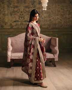 Faiza Saqlain | Manaar - Velvet Collection '23 available at Lebaasonline. The largest stockiest of Dresses in the UK. Shop Maria B Clothes Pakistani wedding. Afrozeh wedding, Faiza Saqlain, Qalamkar Embroidered on discounted price in UK USA Manchester London Australia Belgium UAE France Germany Birmingham on Sale.