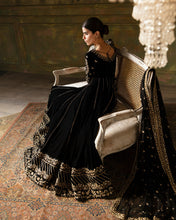 Load image into Gallery viewer, Faiza Saqlain | Manaar - Velvet Collection &#39;23 available at Lebaasonline. The largest stockiest of Dresses in the UK. Shop Maria B Clothes Pakistani wedding. Afrozeh wedding, Faiza Saqlain, Qalamkar Embroidered on discounted price in UK USA Manchester London Australia Belgium UAE France Germany Birmingham on Sale.