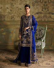 Load image into Gallery viewer, Faiza Saqlain | Manaar - Velvet Collection &#39;23 available at Lebaasonline. The largest stockiest of Dresses in the UK. Shop Maria B Clothes Pakistani wedding. Afrozeh wedding, Faiza Saqlain, Qalamkar Embroidered on discounted price in UK USA Manchester London Australia Belgium UAE France Germany Birmingham on Sale.