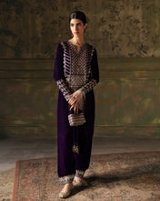 Load image into Gallery viewer, Faiza Saqlain | Manaar - Velvet Collection &#39;23 available at Lebaasonline. The largest stockiest of Dresses in the UK. Shop Maria B Clothes Pakistani wedding. Afrozeh wedding, Faiza Saqlain, Qalamkar Embroidered on discounted price in UK USA Manchester London Australia Belgium UAE France Germany Birmingham on Sale.