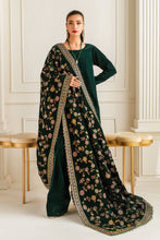 Load image into Gallery viewer, Buy Baroque Pakistani Designer Embroidered Velvet Shawl with discount code and sale price. Shop Pakistani Clothes Online UK- BAROQUE Chiffon for Wedding, Luxury Lawn 2024 Embroidered Chiffon, Velvet Suits, Winter dresses &amp; Bridal Wear &amp; Ready Made Suits for Pakistani Party Wear UK and USA at LebaasOnline.