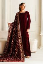 Load image into Gallery viewer, Buy Baroque Pakistani Designer Embroidered Velvet Shawl with discount code and sale price. Shop Pakistani Clothes Online UK- BAROQUE Chiffon for Wedding, Luxury Lawn 2024 Embroidered Chiffon, Velvet Suits, Winter dresses &amp; Bridal Wear &amp; Ready Made Suits for Pakistani Party Wear UK and USA at LebaasOnline.