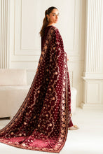 Load image into Gallery viewer, Buy Baroque Pakistani Designer Embroidered Velvet Shawl with discount code and sale price. Shop Pakistani Clothes Online UK- BAROQUE Chiffon for Wedding, Luxury Lawn 2024 Embroidered Chiffon, Velvet Suits, Winter dresses &amp; Bridal Wear &amp; Ready Made Suits for Pakistani Party Wear UK and USA at LebaasOnline.