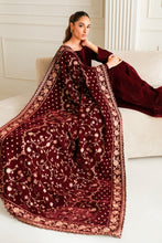 Load image into Gallery viewer, Buy Baroque Pakistani Designer Embroidered Velvet Shawl with discount code and sale price. Shop Pakistani Clothes Online UK- BAROQUE Chiffon for Wedding, Luxury Lawn 2024 Embroidered Chiffon, Velvet Suits, Winter dresses &amp; Bridal Wear &amp; Ready Made Suits for Pakistani Party Wear UK and USA at LebaasOnline.