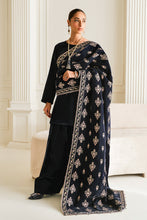 Load image into Gallery viewer, Buy Baroque Pakistani Designer Embroidered Velvet Shawl with discount code and sale price. Shop Pakistani Clothes Online UK- BAROQUE Chiffon for Wedding, Luxury Lawn 2024 Embroidered Chiffon, Velvet Suits, Winter dresses &amp; Bridal Wear &amp; Ready Made Suits for Pakistani Party Wear UK and USA at LebaasOnline.