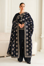 Load image into Gallery viewer, Buy Baroque Pakistani Designer Embroidered Velvet Shawl with discount code and sale price. Shop Pakistani Clothes Online UK- BAROQUE Chiffon for Wedding, Luxury Lawn 2024 Embroidered Chiffon, Velvet Suits, Winter dresses &amp; Bridal Wear &amp; Ready Made Suits for Pakistani Party Wear UK and USA at LebaasOnline.