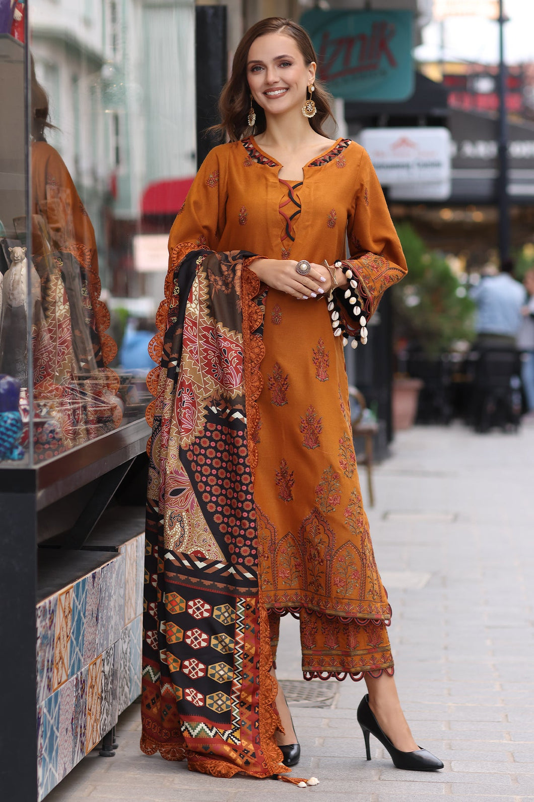 Charizma Clothes are Heavenly Comfort with a stunning look! Buy Luxury Winter Lawn Suits by CHARIZMA | POSHIMA Vol 1 on SALE Price at LEBAASONLINE- The largest stockists of Best Pakistani Designer stitched Velvet Winter dresses such as Latest Fashion MARIA. B. & Charizma  Suits in the UK & USA