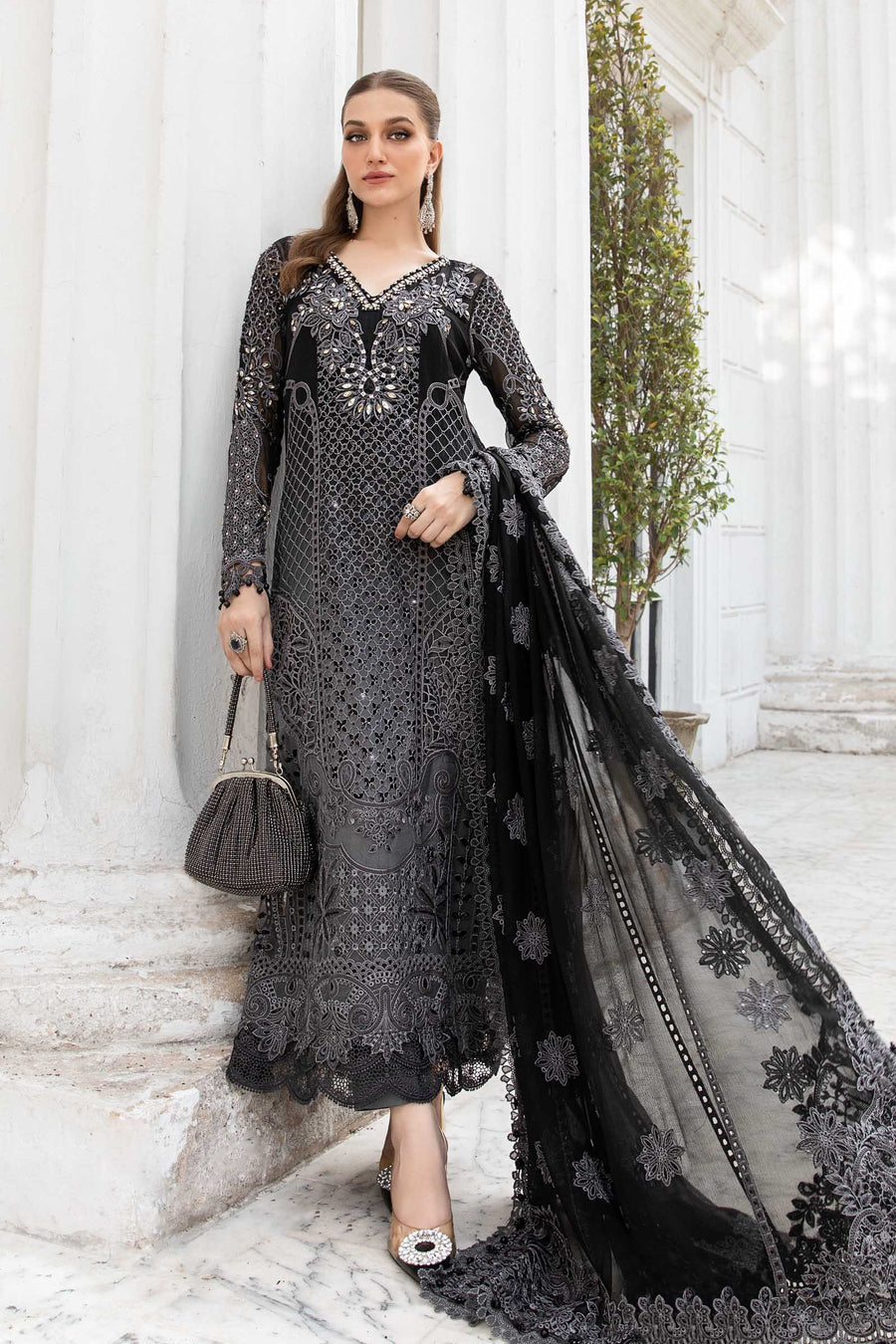 Buy Maria B Mbroidered Chiffon 2024 | MCP-24-101 Chiffon Pakistani designer dresses in UK from our website We have all Pakistani designer clothes of Maria b Chiffon 2024 Imrozia, Sobia Nazir Various Pakistani boutique dresses can be bought online from our website Lebaasonline in UK , USA, America