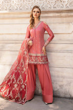 Load image into Gallery viewer, Buy MARIA B SATIN 2024 PAKISTANI GARARA SUITS ONLINE  USA with customization. We have various brands such as MARIA B WEDDING DRESSES. PAKISTANI WEDDING DRESSES BIRMINGHAM are trending in evening/party wear. MARIA B SALE dresses can be stitched in UK, USA, France, Australia  Lebaasonline in SALE!