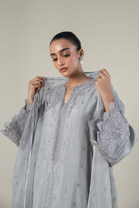 Maria.B | 2 Pc Embroidered Raw Silk Suit '24 | MB-WF24-10