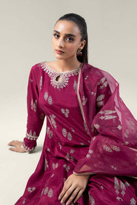 Maria.B | 2 Pc Embroidered Raw Silk Suit '24 | MB-WF24-19