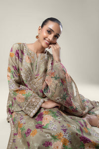 Maria.B | 2 Pc Pinted Raw Silk Suit '24 | MB-WF24-33