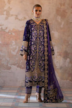 Load image into Gallery viewer, Shop Emaan Adeel | Saanjh Velvet Collection &#39;24 @ lebaasonline Velvet, Net Embroidered hand mirror work, New Indian Wedding dresses online USA &amp; Pakistani Designer Partywear Suits in the UK and USA at LebaasOnline. Browse new EMAAN ADEEL - 2024 Pakistani Dress &amp; Nikah dresses SALE at LebaasOnline. 