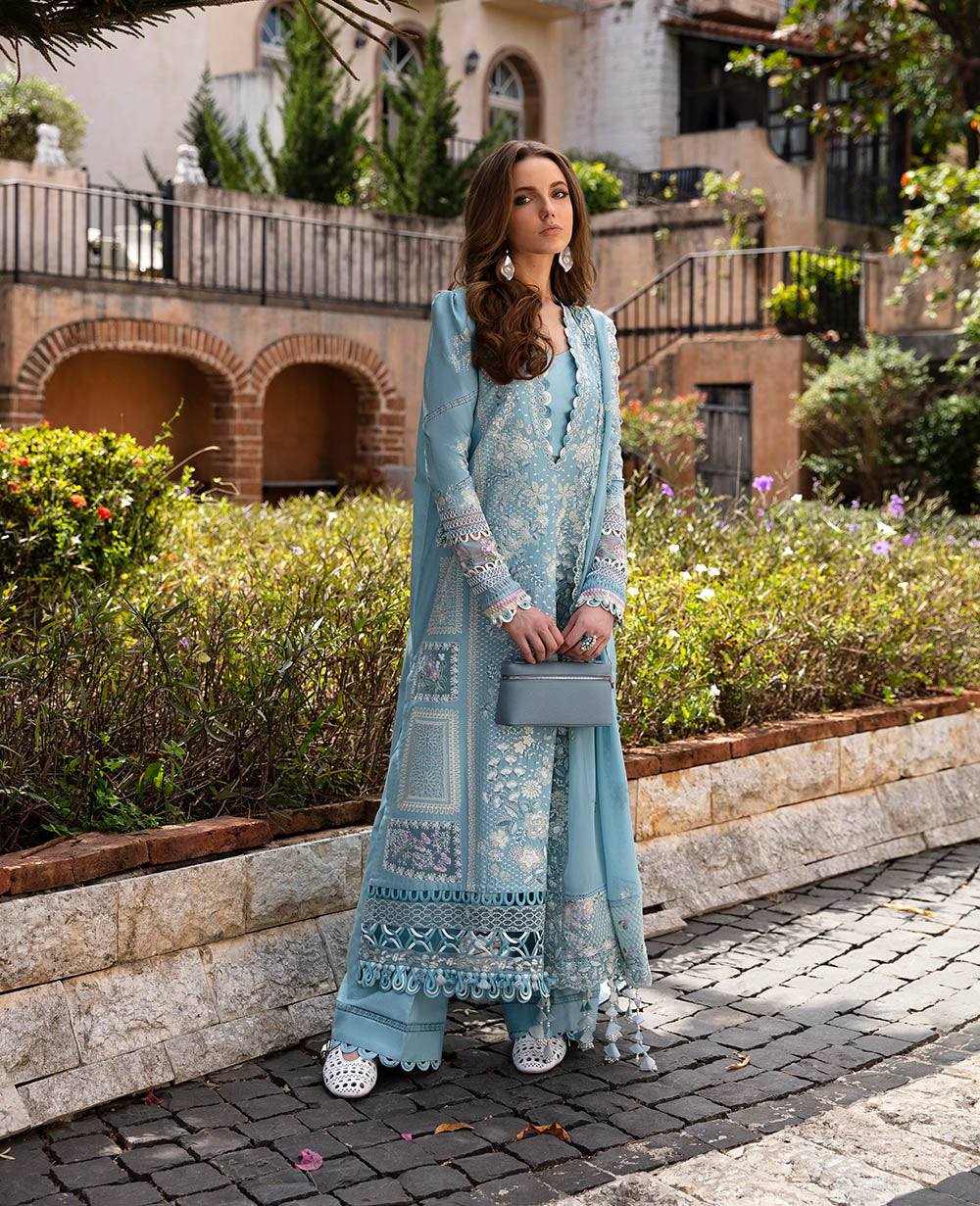 Republic Womenswear | ILANA - EID LUXURY LAWN 2024  | AZURE (D4-B)