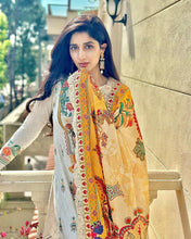 Load image into Gallery viewer, Faiza Saqlain | Lyle Luxury Lawn Collection 2023 available at Lebaasonline. The largest stockiest of Dresses in the UK. Shop Maria B Clothes Pakistani wedding. Afrozeh wedding, Faiza Saqlain, Qalamkar Embroidered on discounted price in UK USA Manchester London Australia Belgium UAE France Germany Birmingham on Sale.