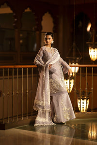 Buy AJR Cutwork Edit'24 | Rosalia Pakistani formal Dresses Available for in Sizes Modern Printed embroidery dresses on lawn & luxury cotton designer fabric created by Khadija Shah from Pakistan & for SALE in the UK, USA, Malaysia, London. Book now ready to wear Medium sizes or customise @Lebaasonline.