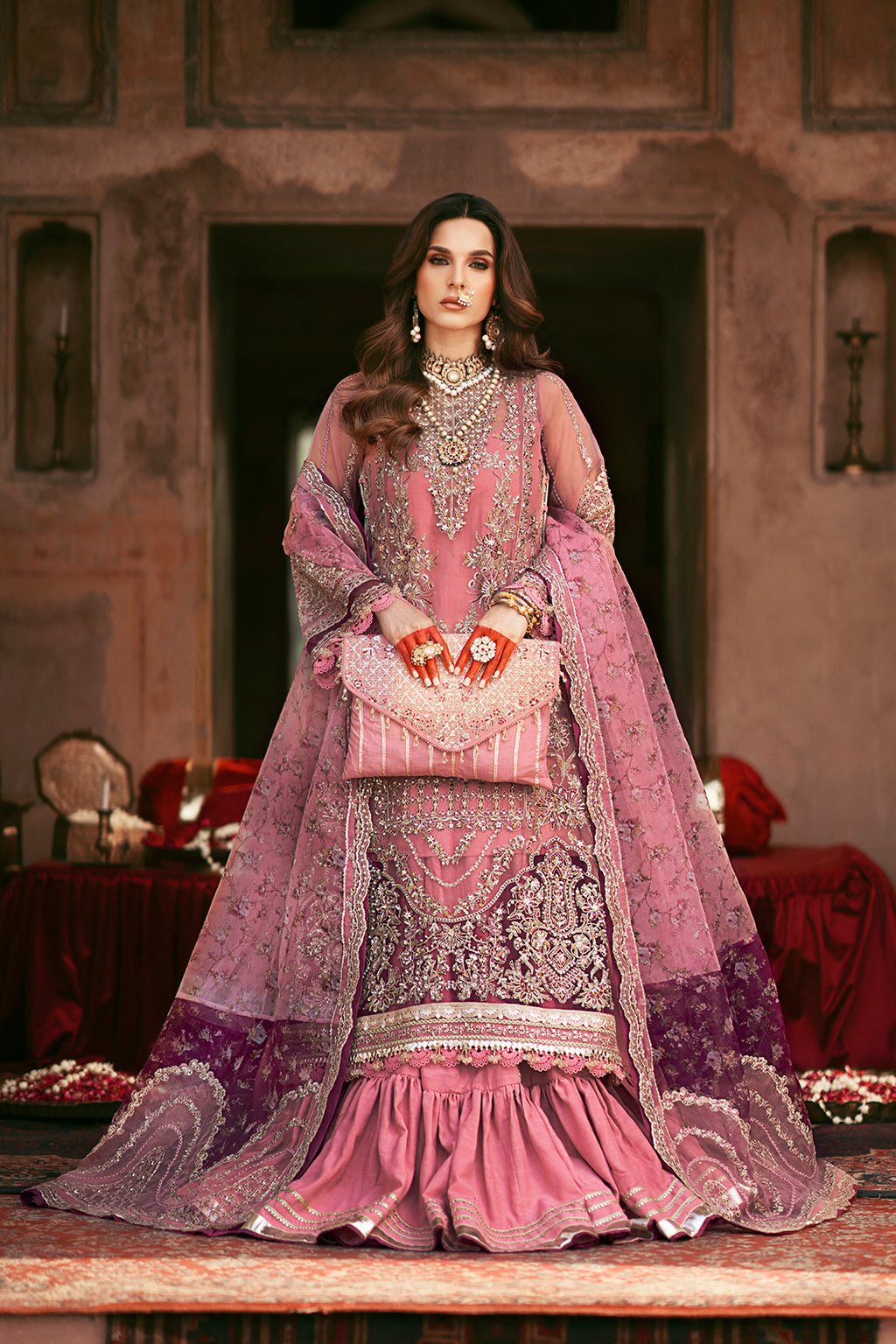 Buy AJR Luxury Formals'24 | Fez Pakistani formal Dresses Available for in Sizes Modern Printed embroidery dresses on lawn & luxury cotton designer fabric created by Khadija Shah from Pakistan & for SALE in the UK, USA, Malaysia, London. Book now ready to wear Medium sizes or customise @Lebaasonline.