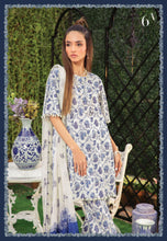 Load image into Gallery viewer, Mprints Maria B 2022 | 6A Floral PBlue 100% Original Guaranteed! Shop MariaB Mprints, MARIA B Lawn Collection 2022 USA from LebaasOnline.co.uk on SALE Price in the UK, USA, Belgium Australia &amp; London. Explore the latest collection of Maria B Suits UK 2022 Pakistani designer Summer dresses at Lebaasonline today