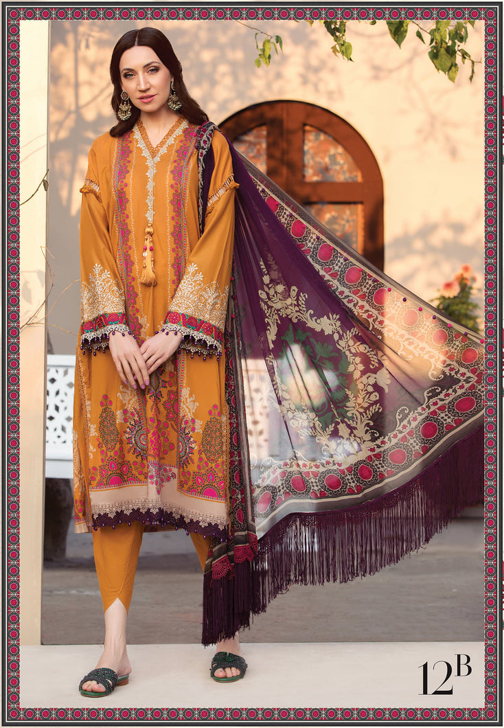 Mprints Maria B 2022 | 12B Mustard 100% Original Guaranteed! Shop MariaB Mprints, MARIA B Lawn Collection 22 USA from LebaasOnline.co.uk on SALE Price in UK, USA, Belgium Australia & London with Express shipping in UK. Explore the latest collection of Maria B Suits USA 2022 Pakistani Summer dresses at Lebaasonline today