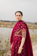 Load image into Gallery viewer, Buy QALAMKAR MIRAHIL LUXURY LAWN LEILA Scarlet Red Lawn Dresses online UK @lebaasonline. The Pakistani wedding dresses online UK include various brands such as Maria B, Qalamkar wedding dress 22 The dresses can be customized  for Evening, Party Wear in Indian Bridal dresses online UK USA France with express shipping