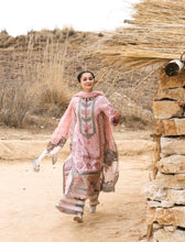 Load image into Gallery viewer, Buy QALAMKAR MIRAHIL LUXURY LAWN SAAJ Pink Lawn Dresses online UK @lebaasonline. The Pakistani wedding dresses online UK include various brands such as Maria B, Qalamkar wedding dress 2022. The dresses can be customized  for Evening, Party Wear in Indian Bridal dresses online UK, USA, France with express shipping!