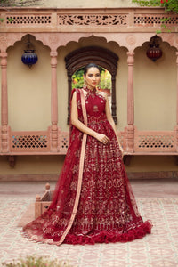 Buy ALIZEH | SHAHTAJ EMBROIDERED COLLECTION '21 | RUNGREZ-03 Red  from our official website. We are largest stockist of Pakistani designer dresses online UK Buy this Indian Bridal dresses online USA from Alizeh Chiffon 2021. This Eid buy NEW dresses in UK USA Manchester from latest suits on Lebaasonline at SALE!