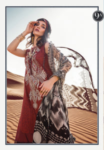 MARIA B | M PRINTS 2022 Maroon dress by Maria B Pakistani Winter dresses 2022 at Lebaasonline. Discover Maria B Pakistani Fashion Clothing UK that matches to your style for this winter. Shop today Pakistani Wedding dresses USA on discount price! Get express shipping in Belgium, UK, USA, France in SALE!