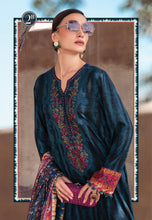 Load image into Gallery viewer, MARIA B | M PRINTS 2022 Teal dress by Maria B Pakistani Winter dresses 2022 at Lebaasonline. Discover Maria B Pakistani Fashion Clothing UK that matches to your style for this winter. Shop today Pakistani Wedding dresses USA on discount price! Get express shipping in Belgium, UK, USA, France in SALE!