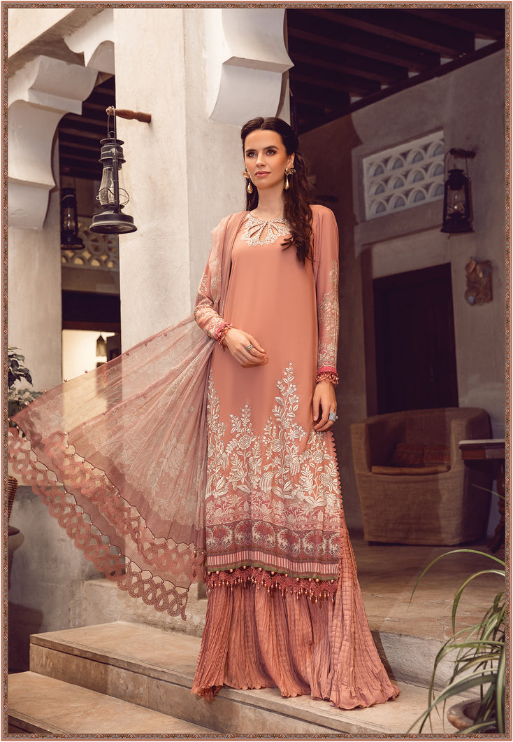 MARIA B | M PRINTS 2022 Peach dress by Maria B Pakistani Winter dresses 2022 at Lebaasonline. Discover Maria B Pakistani Fashion Clothing UK that matches to your style for this winter. Shop today Pakistani Wedding dresses USA on discount price! Get express shipping in Belgium, UK, USA, France in SALE!