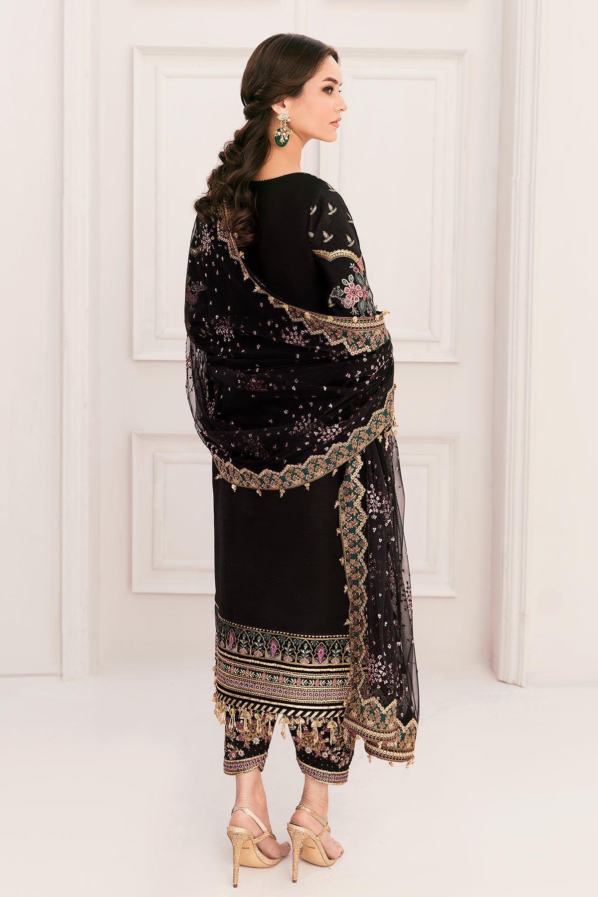 Baroque black clearance chiffon suit