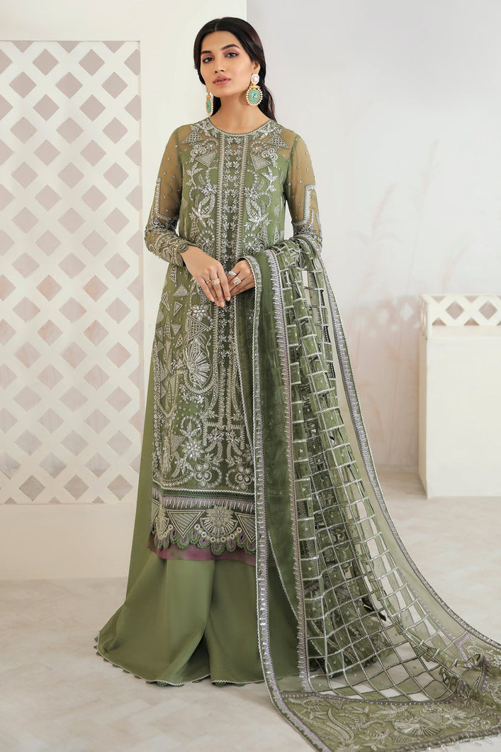 Buy Jazmin GARDEN GREEN Green Pakistani Clothes For Women at Our Online Pakistani Designer Boutique USA, Indian & Pakistani Wedding dresses online USA, Asian Clothes USA Jazmin Suits UK, Baroque Chiffon Collection 2022 & Eid Collection Outfits in USA on express shipping available at our Online store Lebaasonline